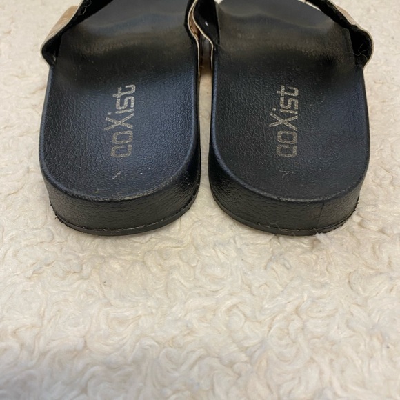 Slides women metallic rose gold size 7 - Picture 3 of 7